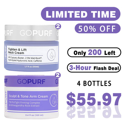 💗Sculpting Duo Tighten & Lift Neck Cream + Sculpt & Tone Arm Cream Smooth Body Care Clinically Proven Safe Clean Dermatologist Recommended Cruelty Free
