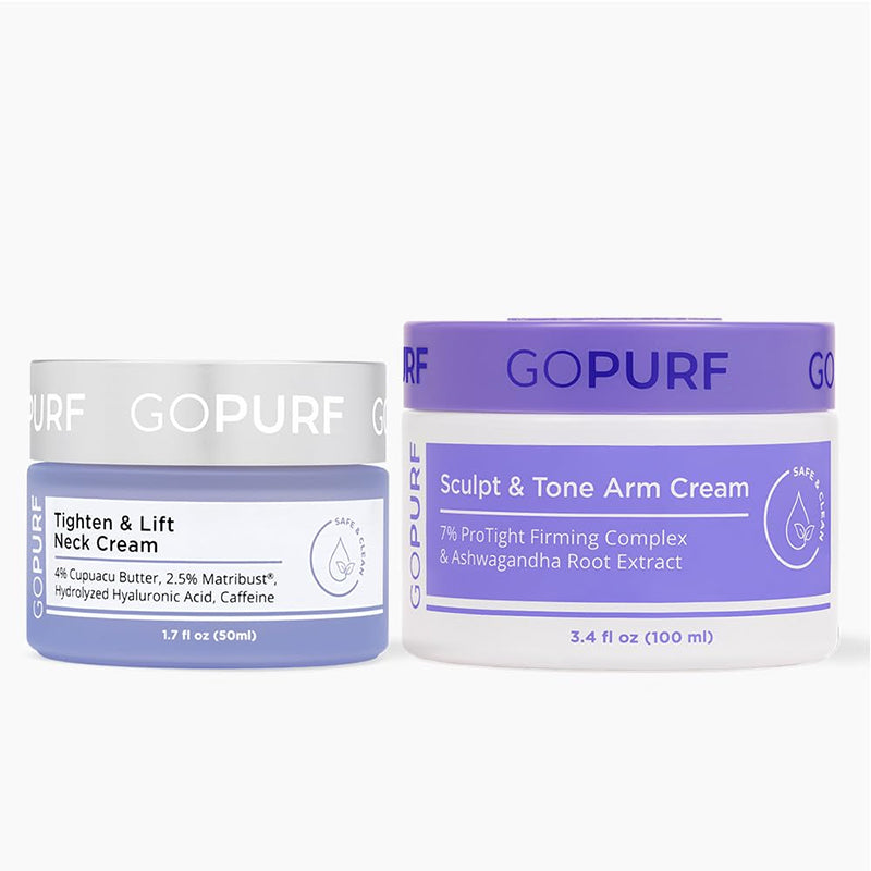 💗Sculpting Duo Tighten & Lift Neck Cream + Sculpt & Tone Arm Cream Smooth Body Care Clinically Proven Safe Clean Dermatologist Recommended Cruelty Free