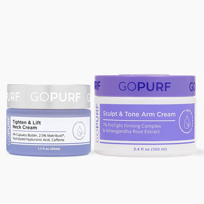 💗Sculpting Duo Tighten & Lift Neck Cream + Sculpt & Tone Arm Cream Smooth Body Care Clinically Proven Safe Clean Dermatologist Recommended Cruelty Free