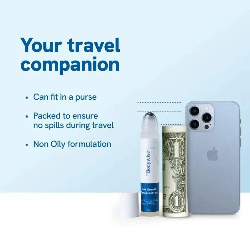 Be Bodywise Advanced Hair Growth Roll-On Serum Precision Scalp Applicator